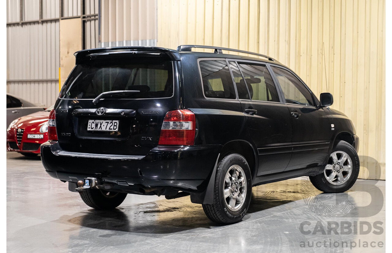 5/2007 Toyota Kluger CVX (4x4) MCU28R UPGRADE 4d Wagon Black 3.3L- 7 Seater