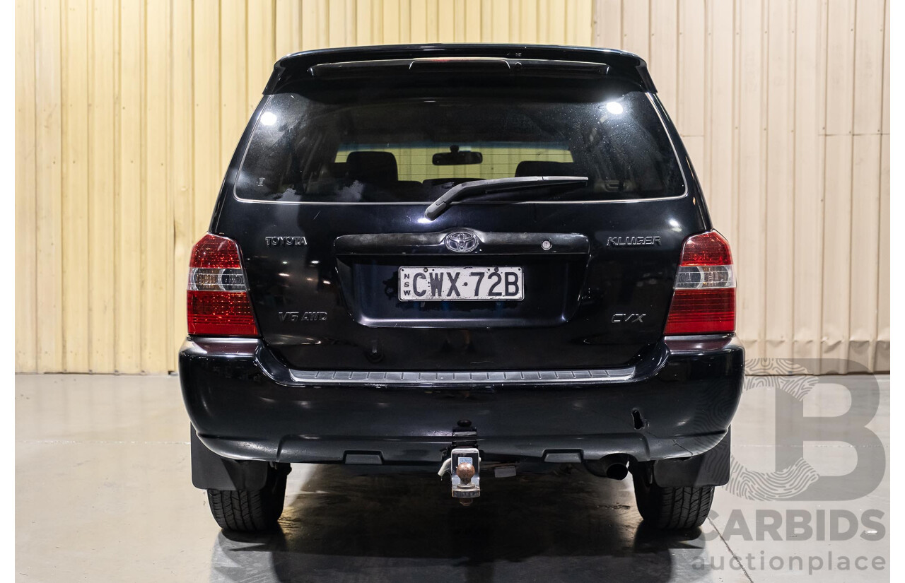 5/2007 Toyota Kluger CVX (4x4) MCU28R UPGRADE 4d Wagon Black 3.3L- 7 Seater