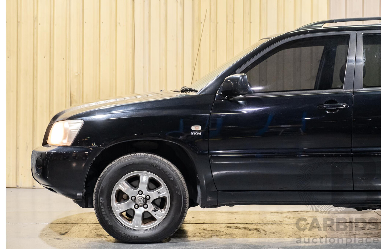 5/2007 Toyota Kluger CVX (4x4) MCU28R UPGRADE 4d Wagon Black 3.3L- 7 Seater