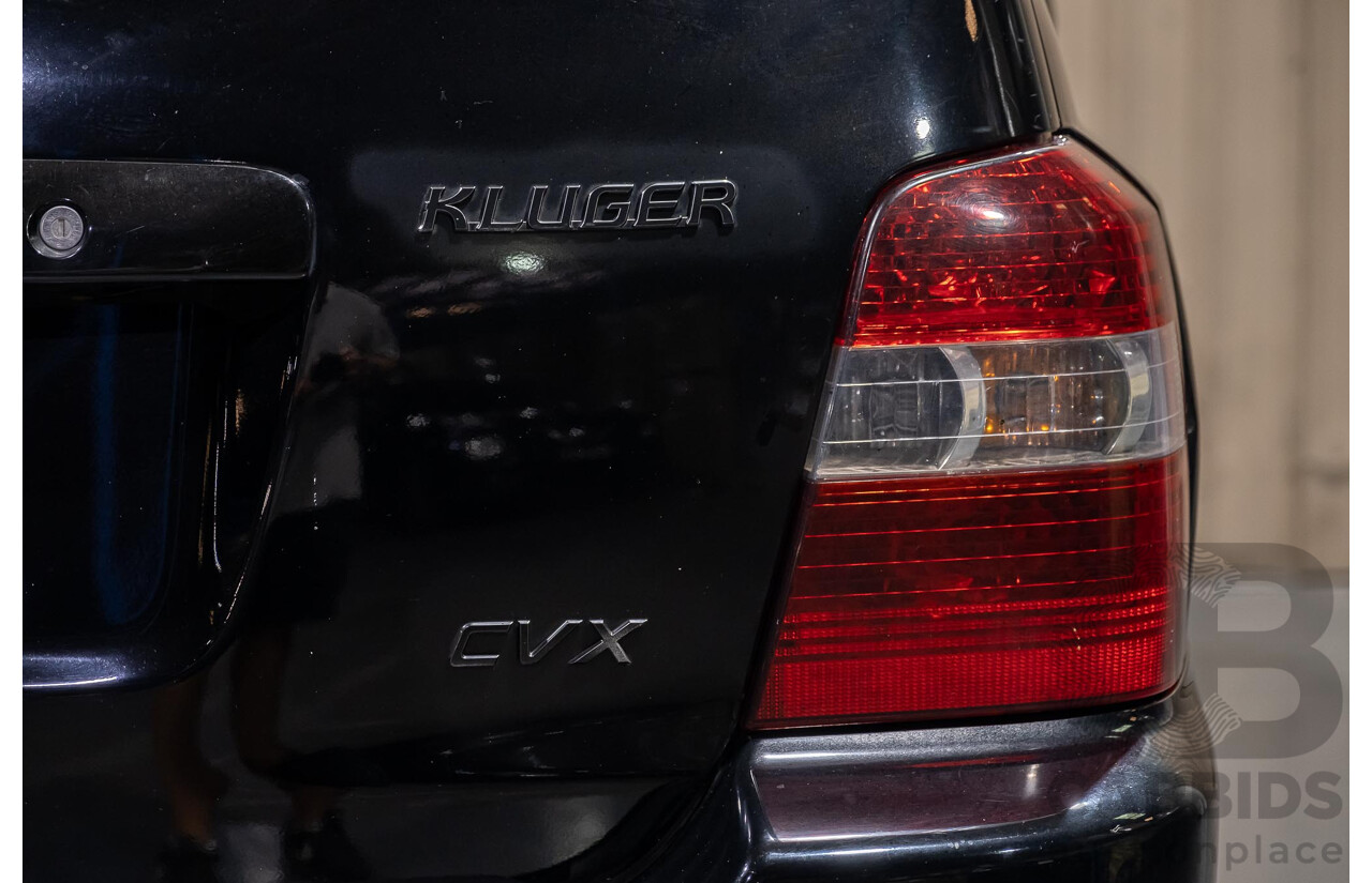 5/2007 Toyota Kluger CVX (4x4) MCU28R UPGRADE 4d Wagon Black 3.3L- 7 Seater