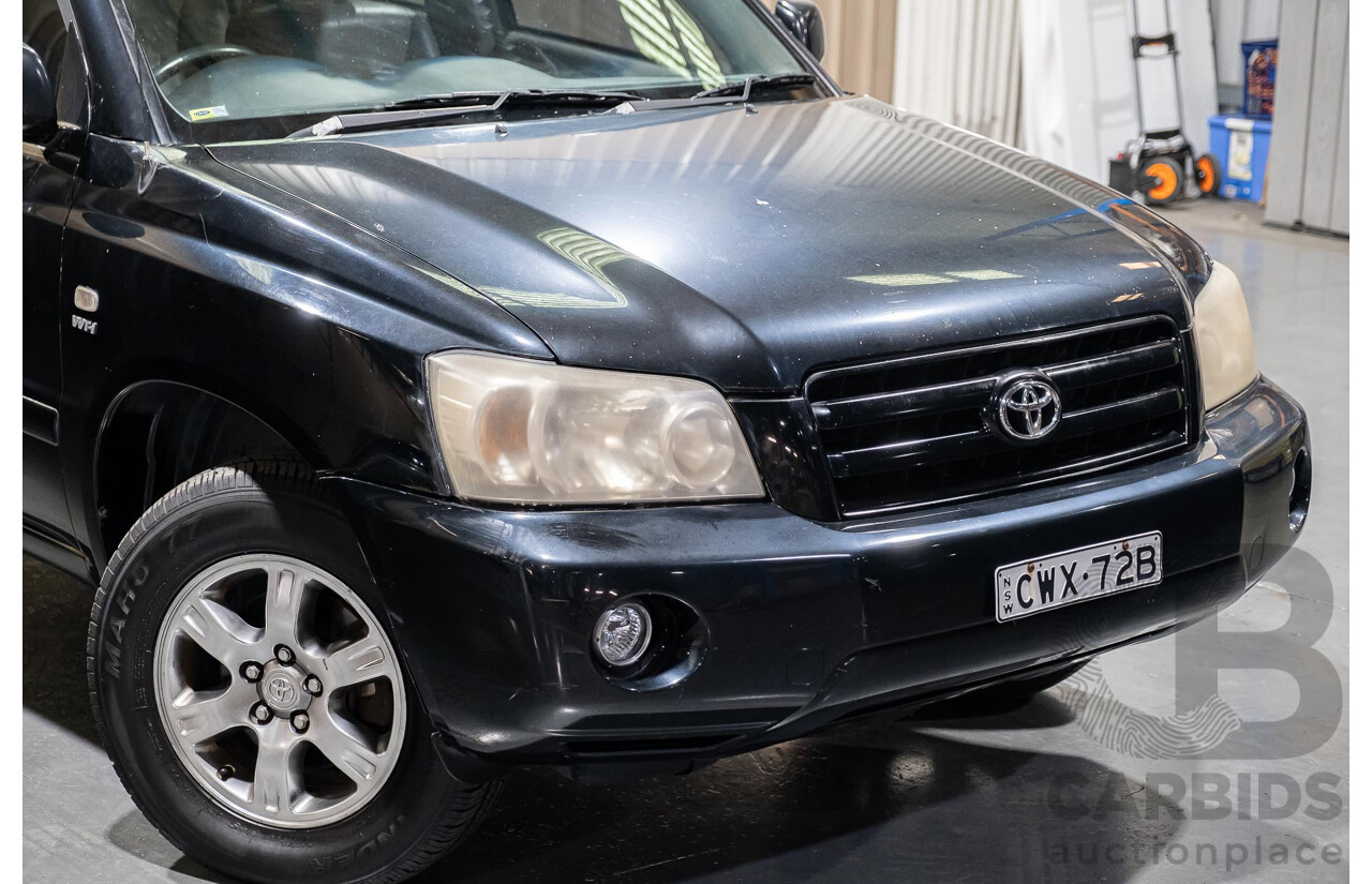 5/2007 Toyota Kluger CVX (4x4) MCU28R UPGRADE 4d Wagon Black 3.3L- 7 Seater