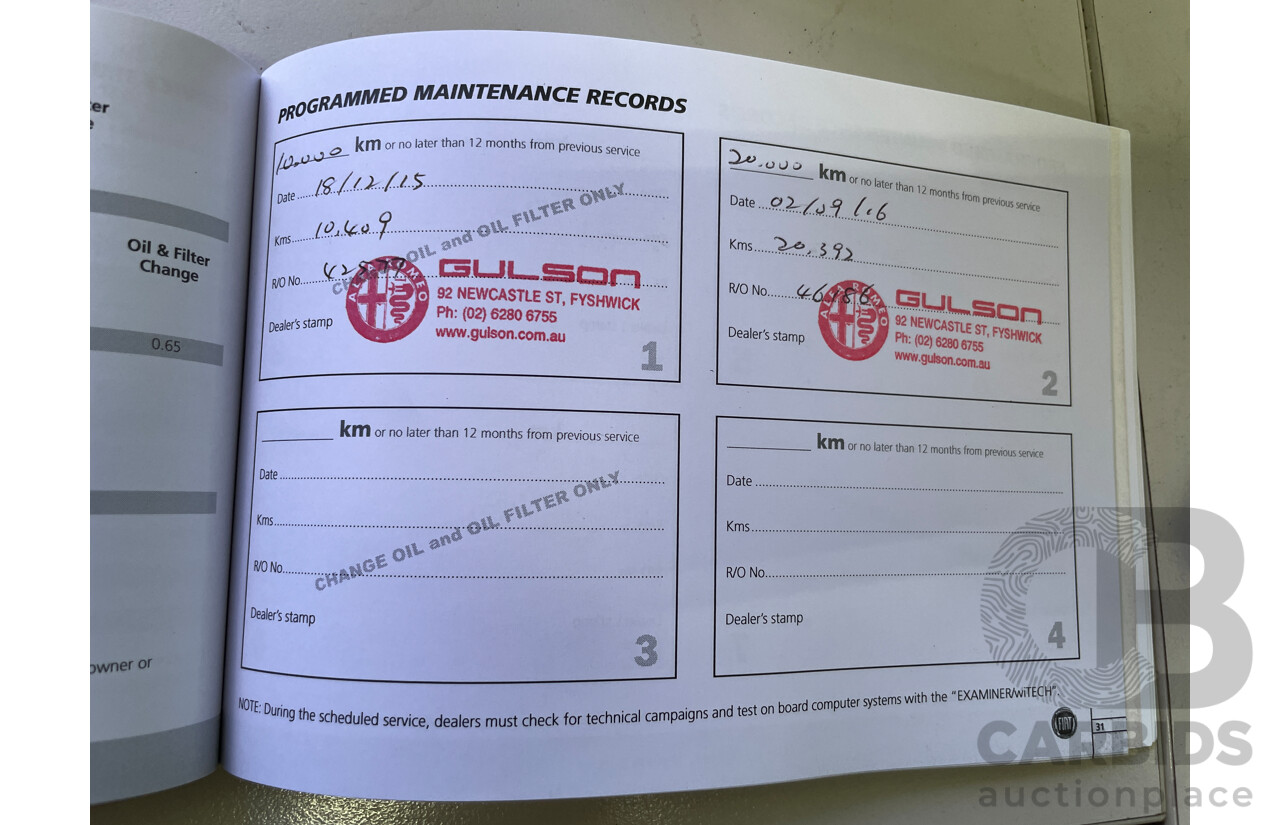 10/2013 Fiat Punto Lounge MY13 5d Hatchback Blue 1.4L