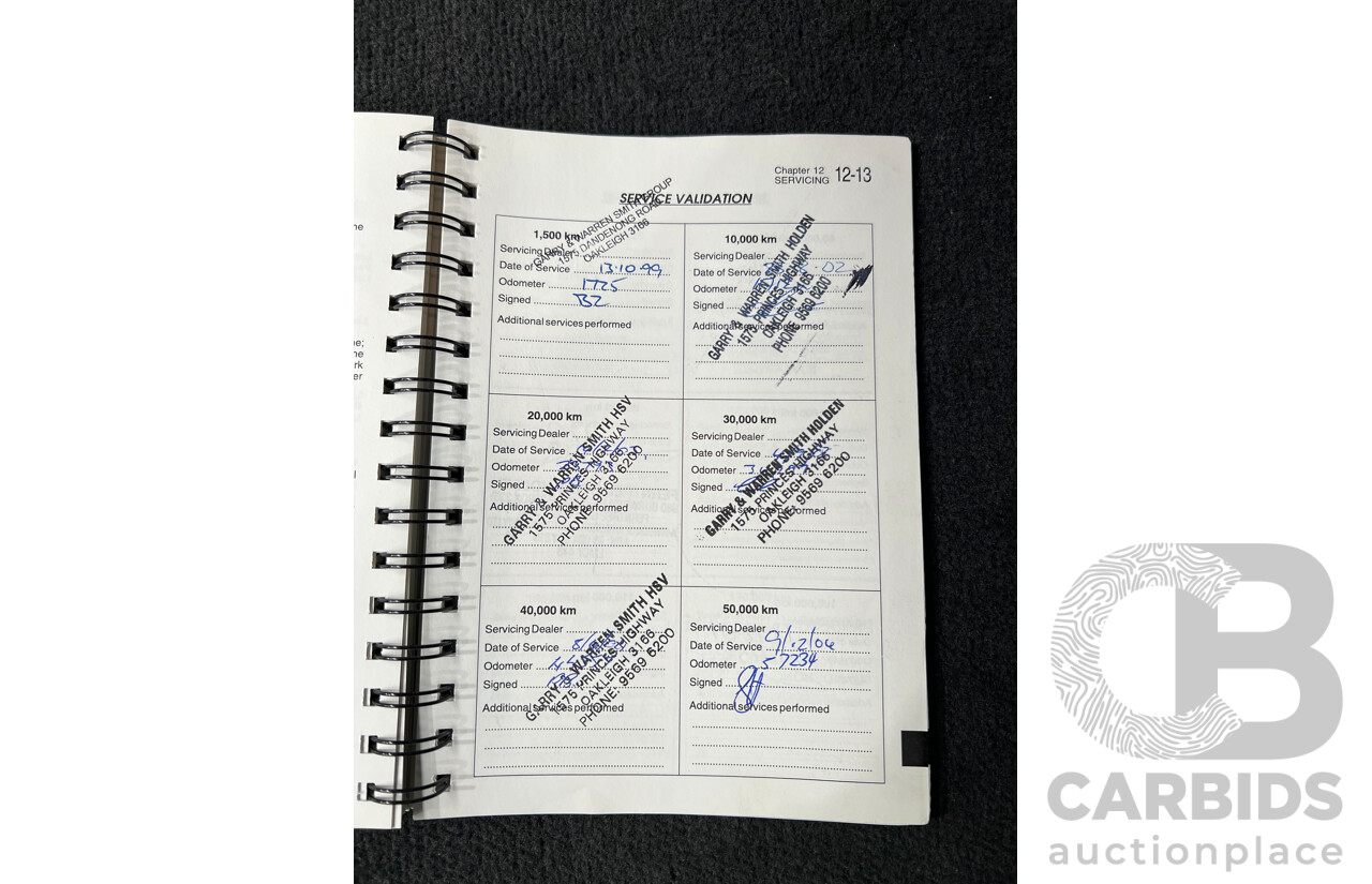 7/1999 Holden HSV Clubsport R8 VTII 4d Sedan Red 5.7L V8