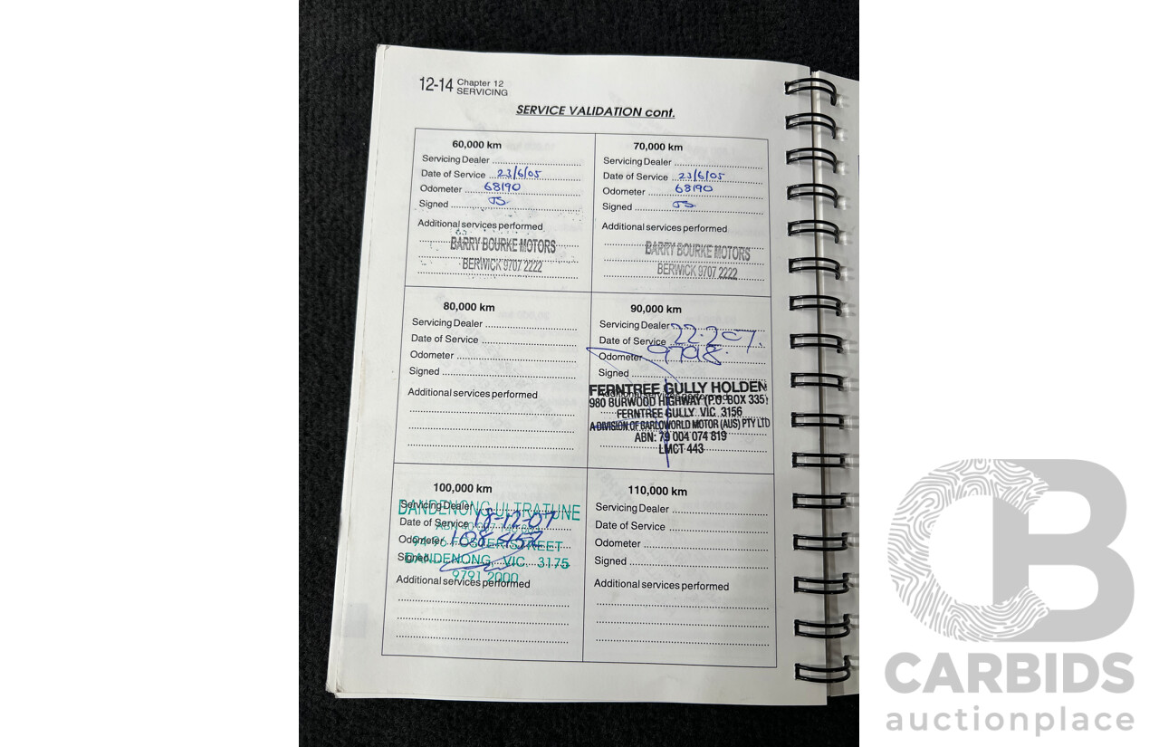 7/1999 Holden HSV Clubsport R8 VTII 4d Sedan Red 5.7L V8