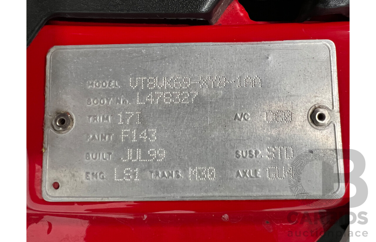 7/1999 Holden HSV Clubsport R8 VTII 4d Sedan Red 5.7L V8