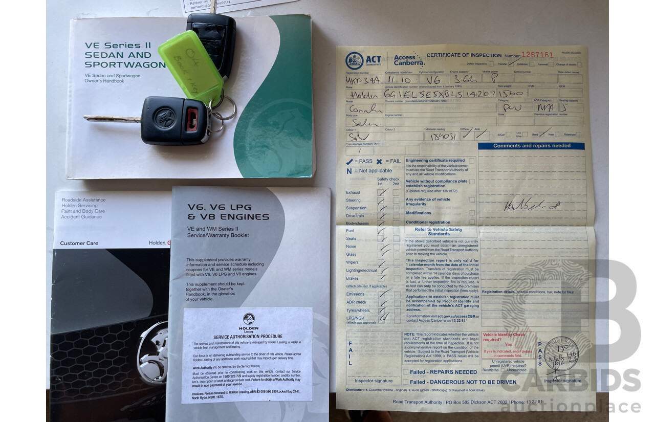 11/2010 Holden Berlina  VE II 4d Sedan Silver 3.0L