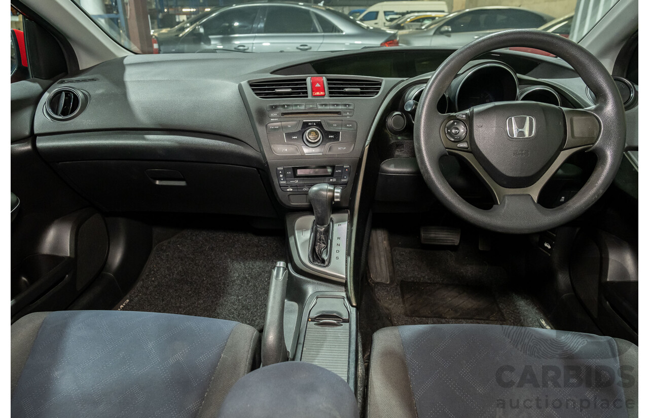 9/2012 Honda Civic VTI-S FK 5d Hatchback Red 1.8L