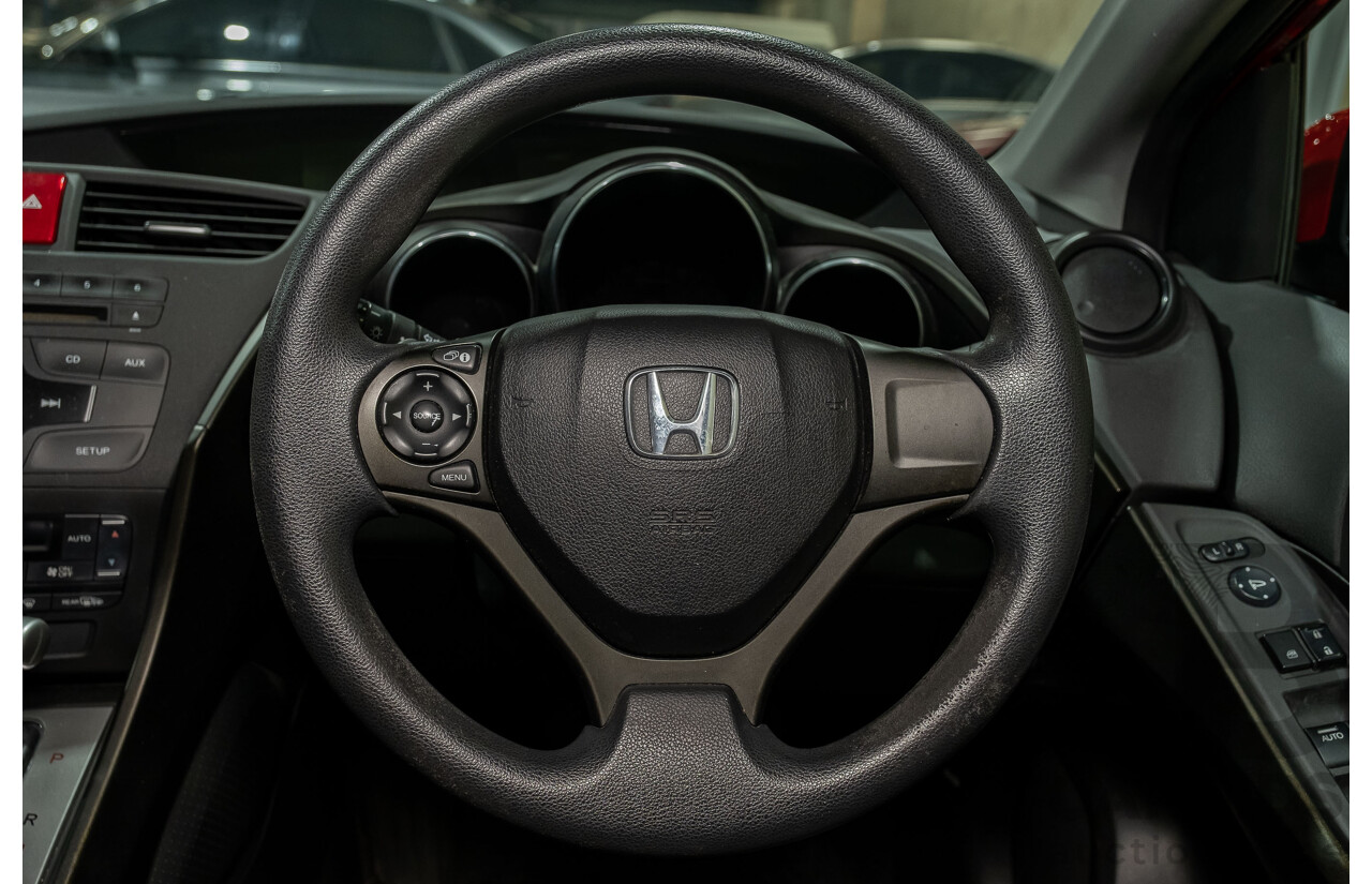 9/2012 Honda Civic VTI-S FK 5d Hatchback Red 1.8L