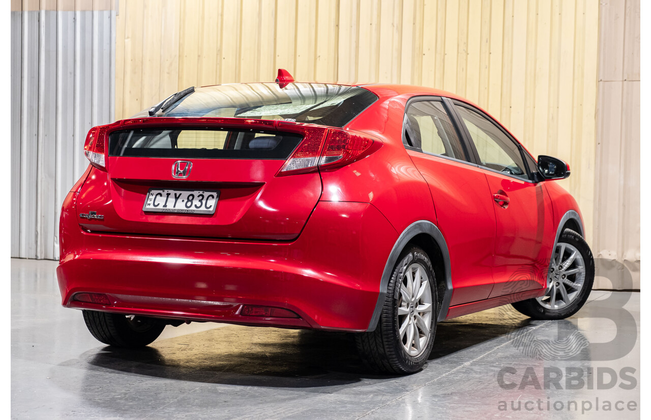9/2012 Honda Civic VTI-S FK 5d Hatchback Red 1.8L