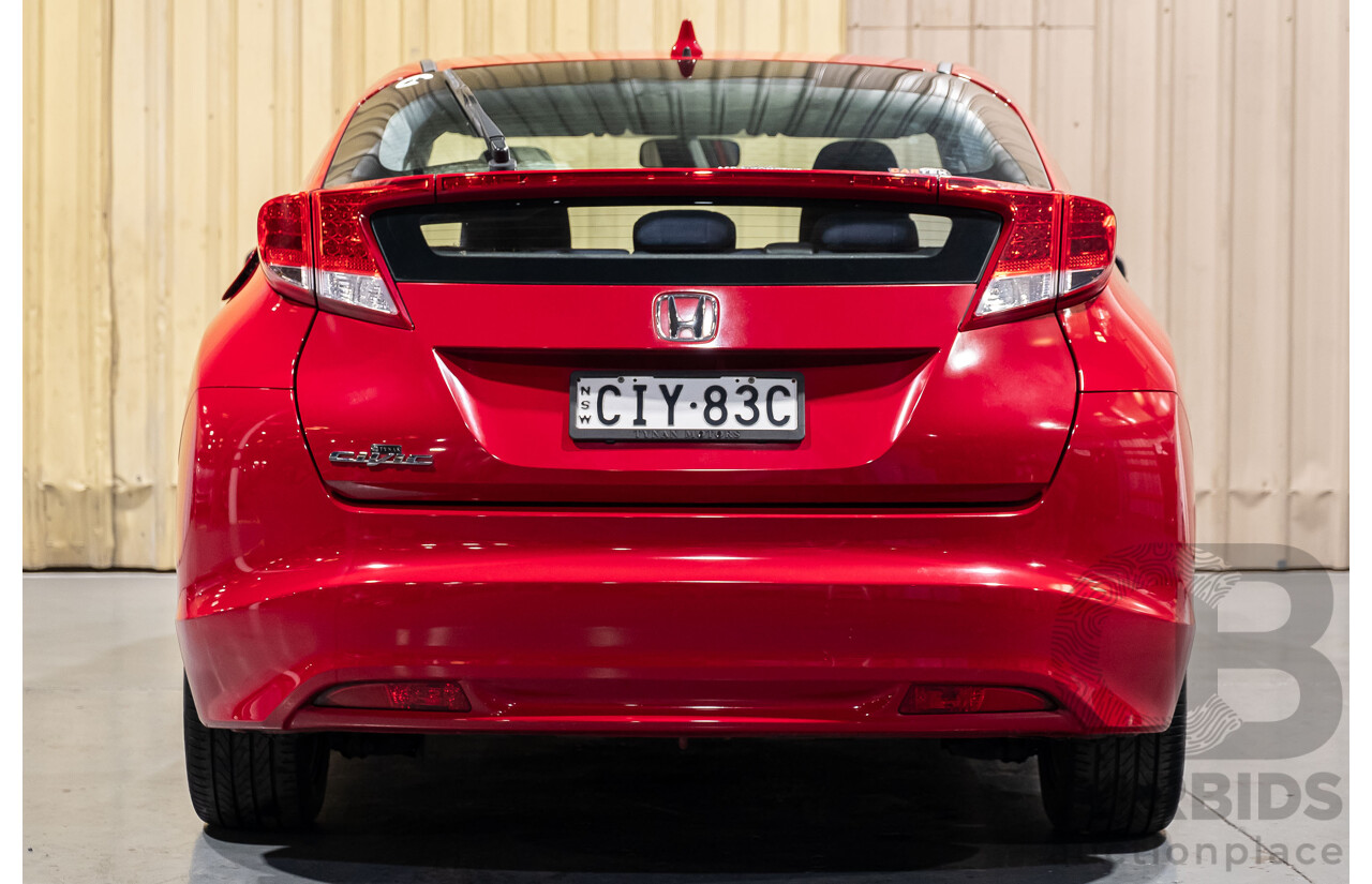 9/2012 Honda Civic VTI-S FK 5d Hatchback Red 1.8L