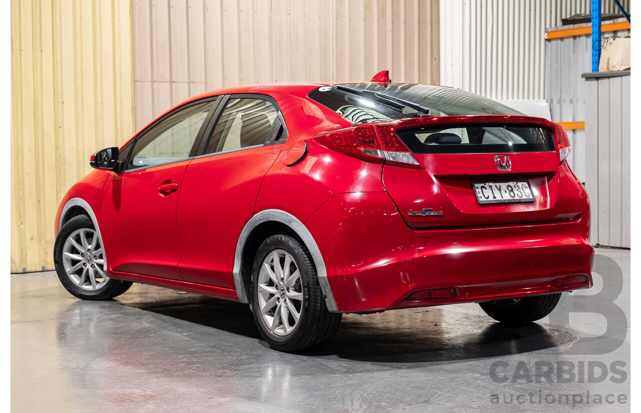 9/2012 Honda Civic VTI-S FK 5d Hatchback Red 1.8L