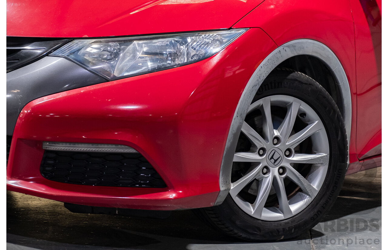 9/2012 Honda Civic VTI-S FK 5d Hatchback Red 1.8L