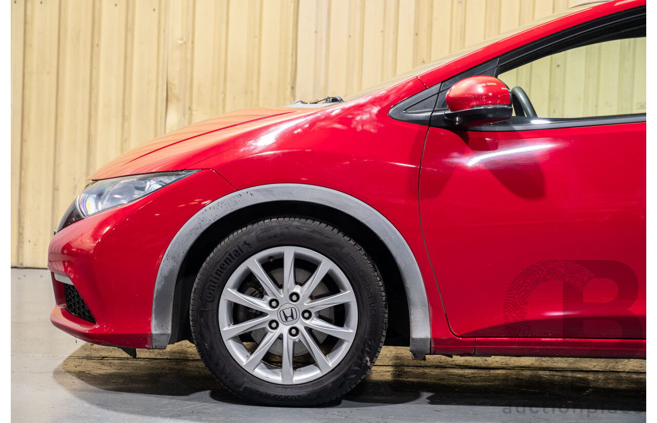 9/2012 Honda Civic VTI-S FK 5d Hatchback Red 1.8L