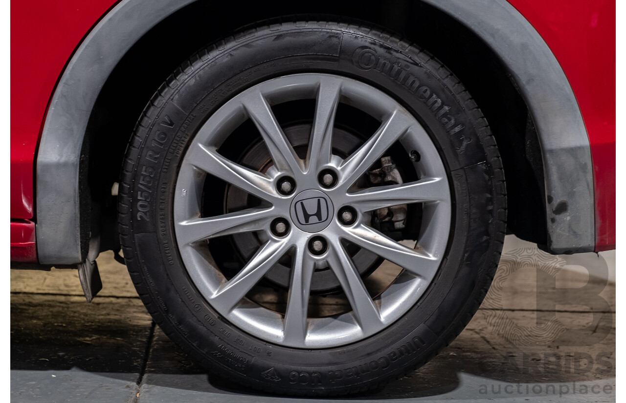 9/2012 Honda Civic VTI-S FK 5d Hatchback Red 1.8L