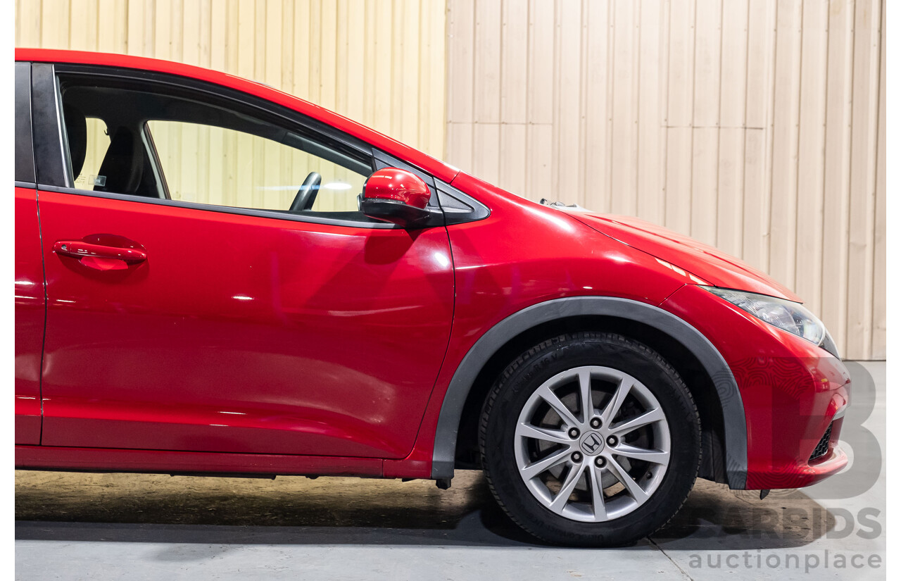 9/2012 Honda Civic VTI-S FK 5d Hatchback Red 1.8L