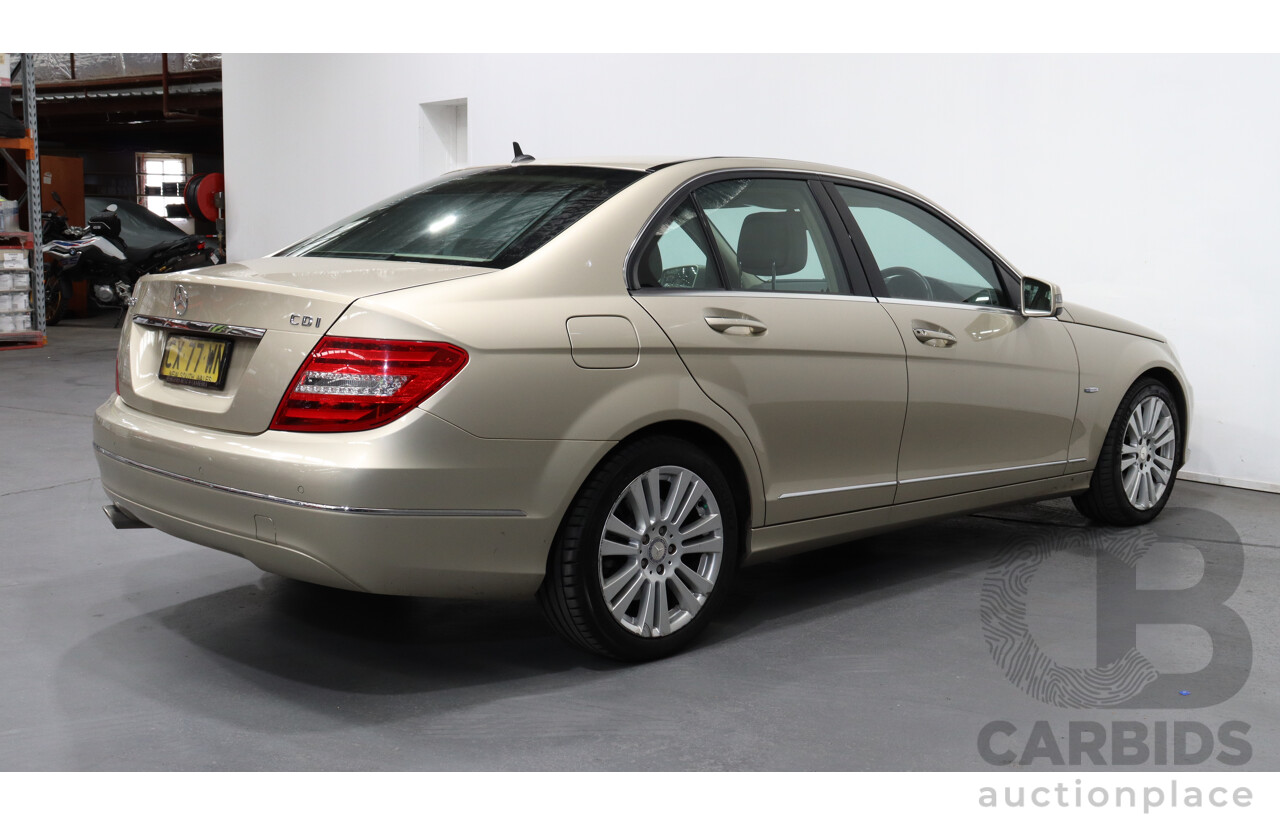 9/2011 Mercedes-Benz C250 CDI Elegance BE W204 MY11 4d Sedan Beige 2.1L Turbo Diesel