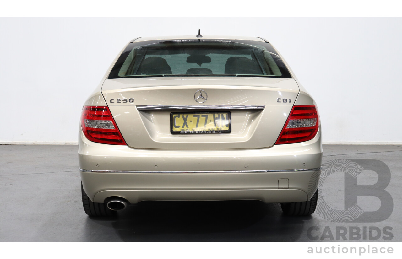 9/2011 Mercedes-Benz C250 CDI Elegance BE W204 MY11 4d Sedan Beige 2.1L Turbo Diesel