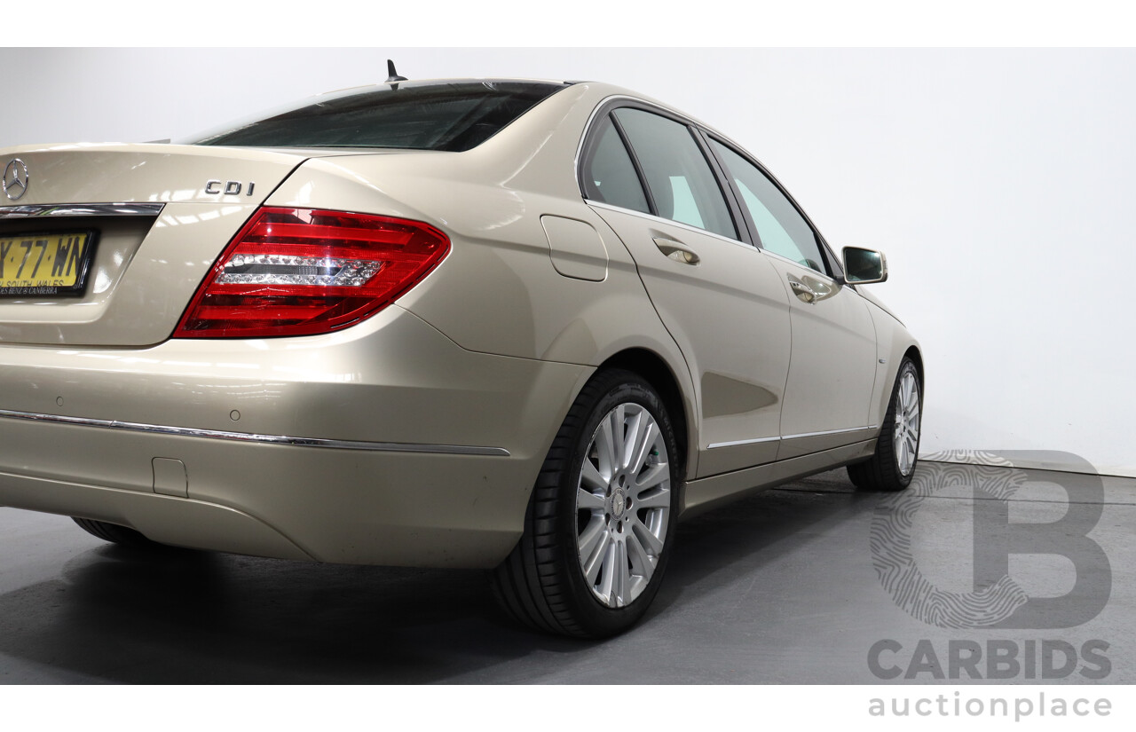 9/2011 Mercedes-Benz C250 CDI Elegance BE W204 MY11 4d Sedan Beige 2.1L Turbo Diesel