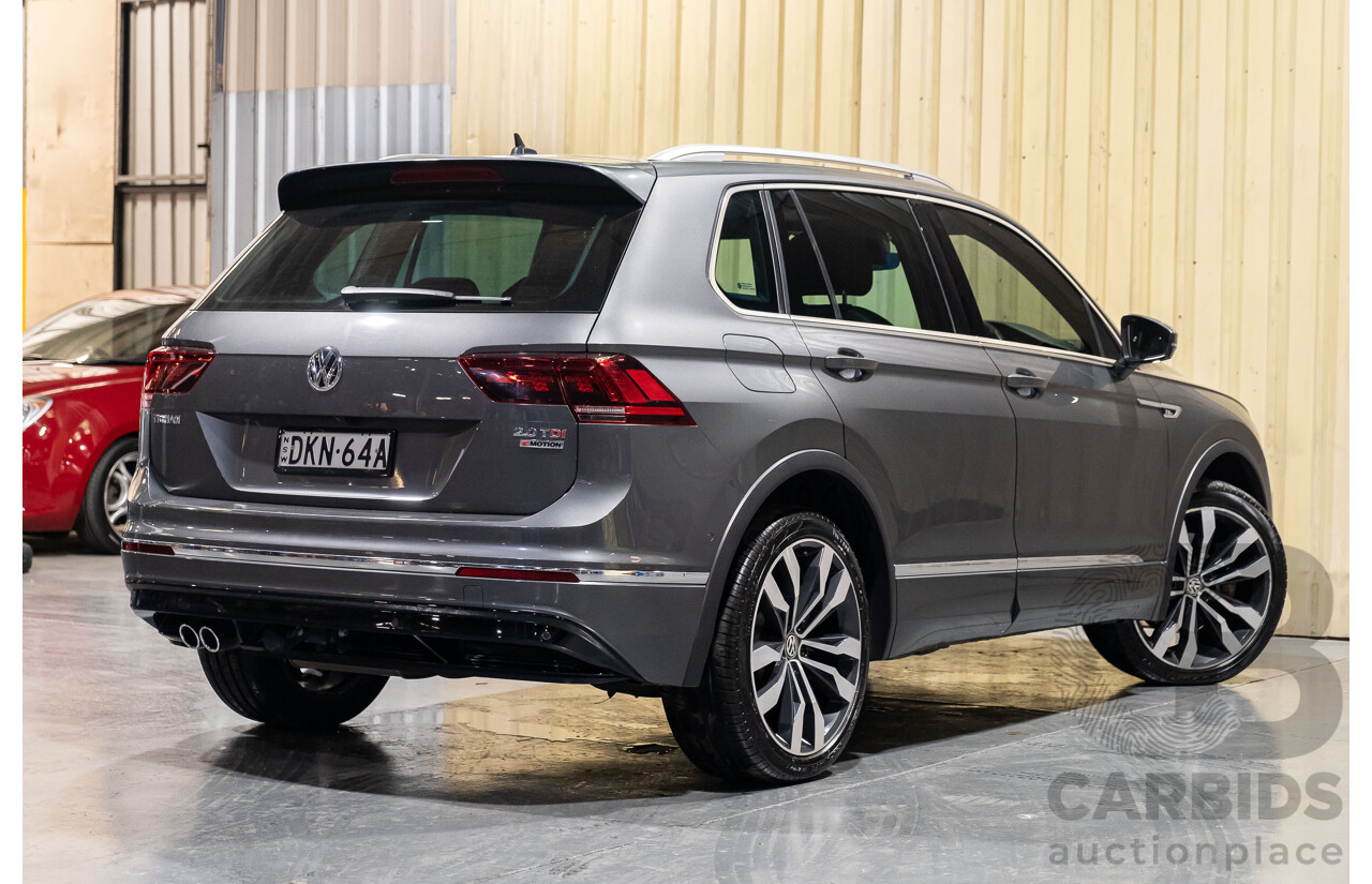 11/2016 Volkswagen Tiguan 140 TDI Highline R-Line Pack (4x4) 4Motion 4d Wagon Metallic Grey 2.0L Turbo Diesel