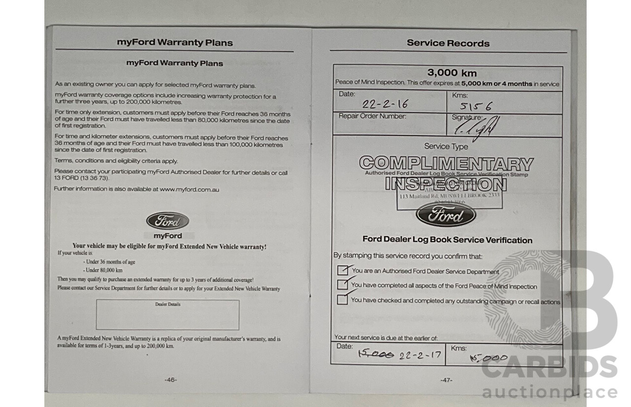 11/2015 Ford Ranger Wildtrak 3.2 (4x4) PX MKII Dual Cab P/Up Silver 3.2L Turbo Diesel