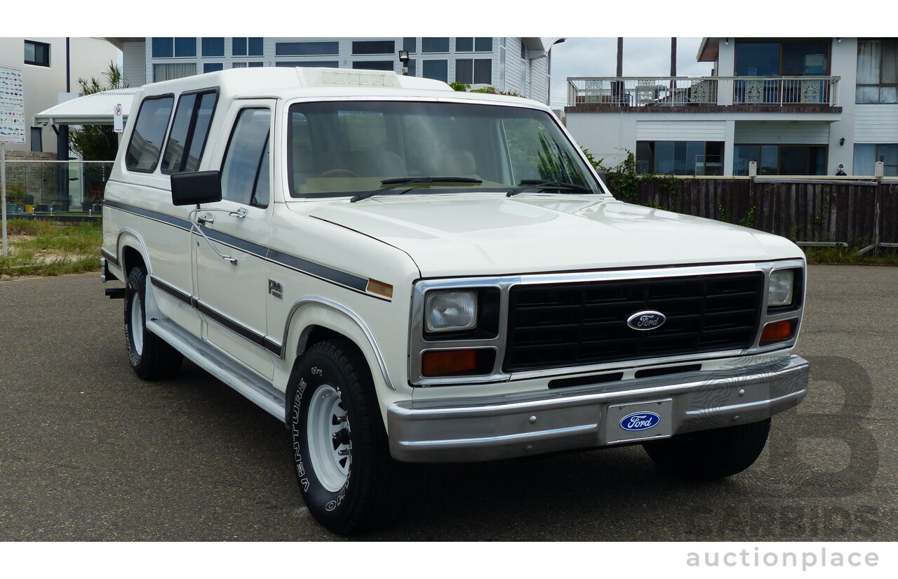 11/1985 Ford F100 XLT LWB Utility White 5.8L 351ci V8 - Rare 5 Seat B100 Style Conversion