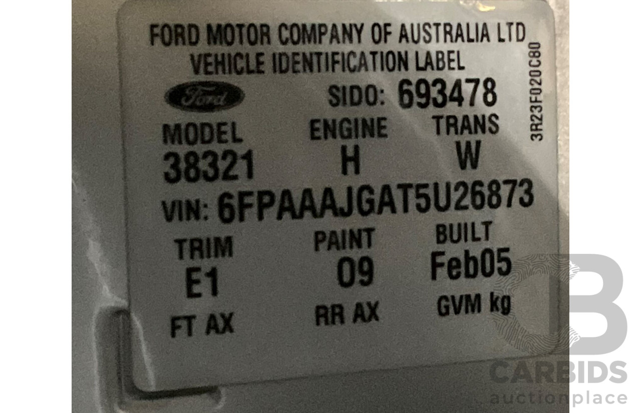 2/2005 Ford Territory TX (RWD) SX 4d Wagon Silver 4.0L - 7 Seater