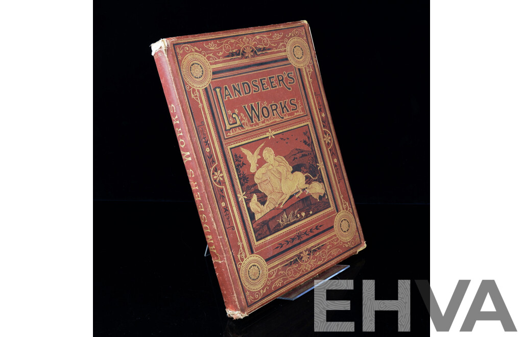 Antique Edition Landseers Works with Gilt Decorated Cover