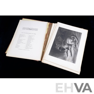 Antique Edition Landseers Works with Gilt Decorated Cover