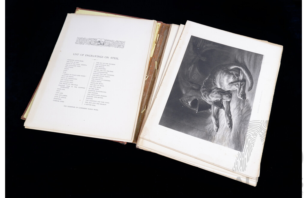 Antique Edition Landseers Works with Gilt Decorated Cover