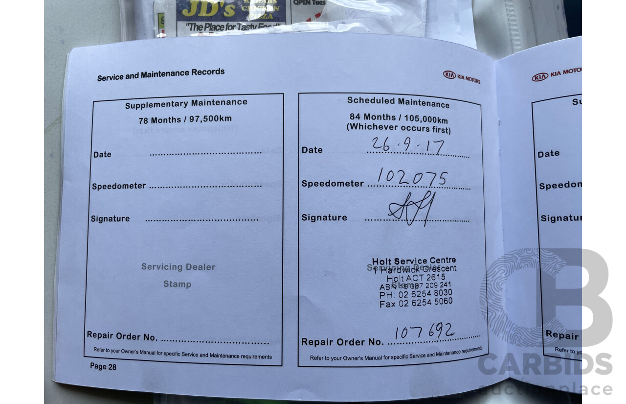 9/2011 Kia Sorento Si (4x2) XM MY12 4d Wagon Silver 3.5L