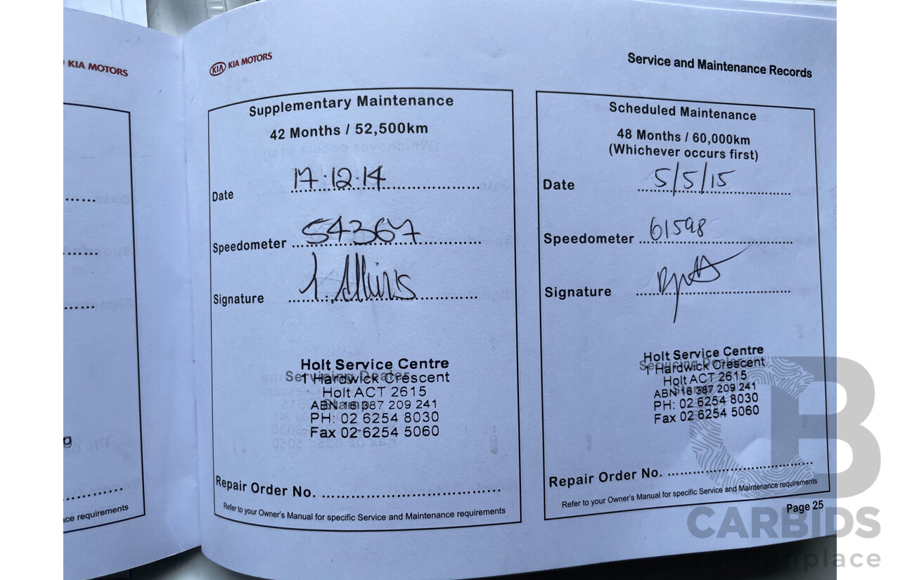 9/2011 Kia Sorento Si (4x2) XM MY12 4d Wagon Silver 3.5L