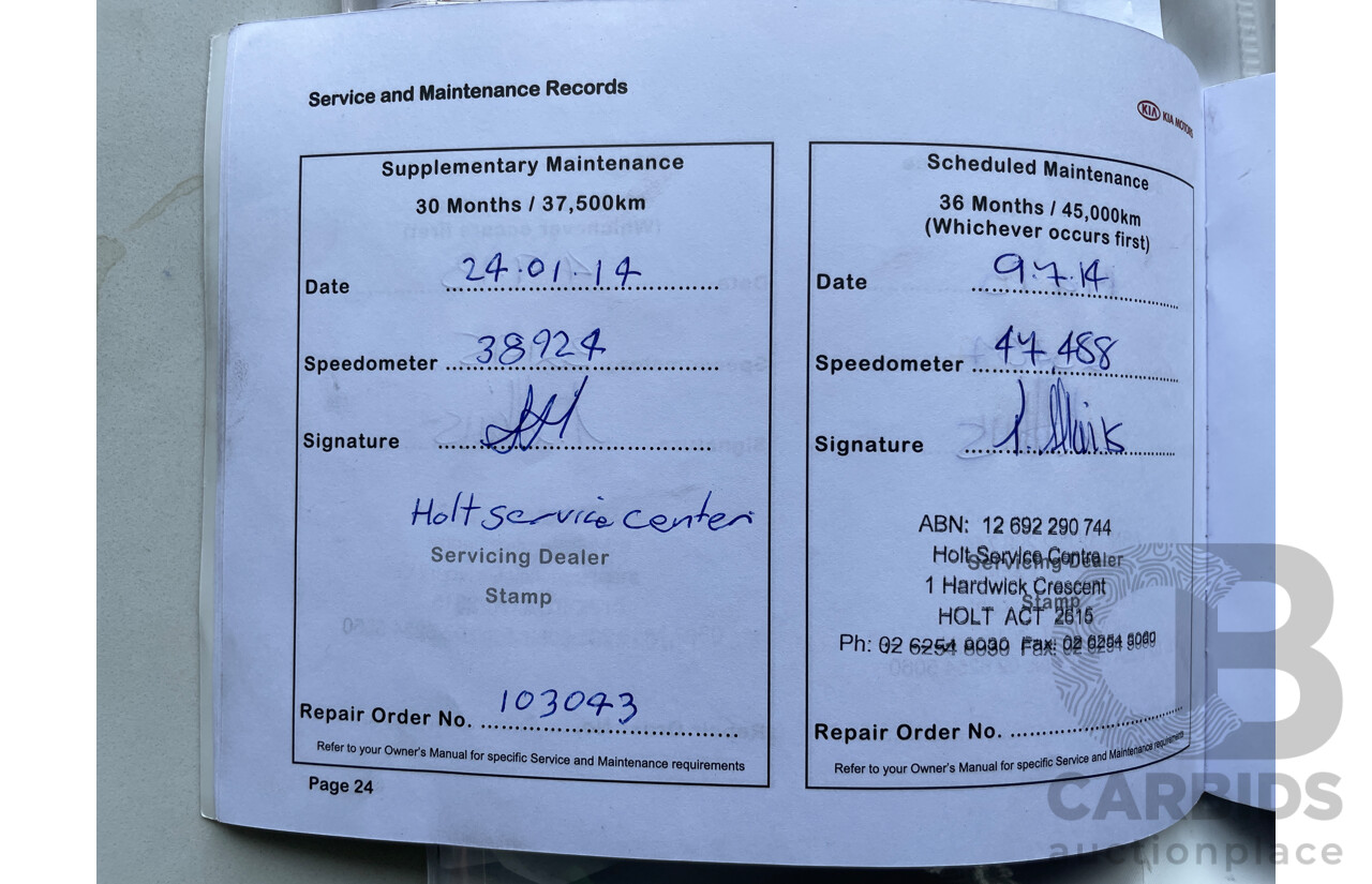 9/2011 Kia Sorento Si (4x2) XM MY12 4d Wagon Silver 3.5L