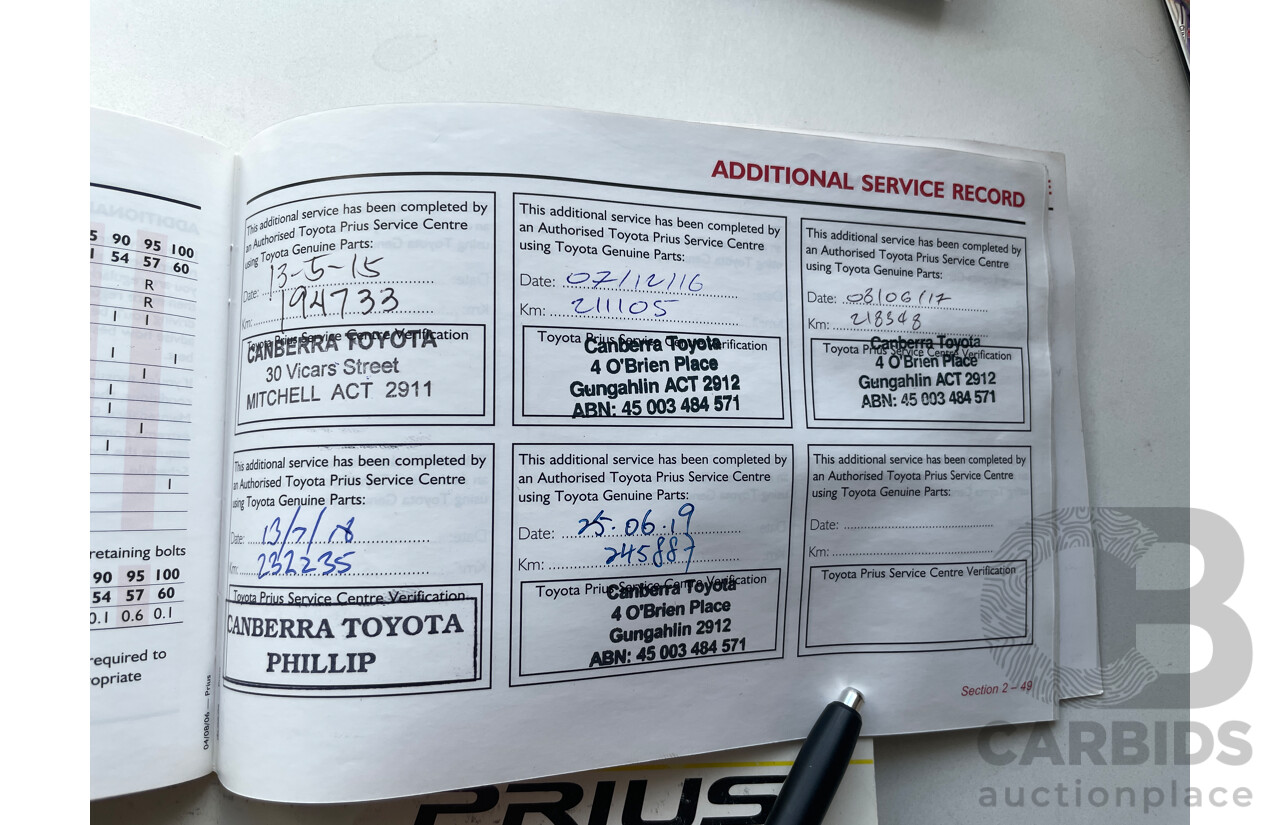 2/2007 Toyota Prius Hybrid NHW20R MY06 UPGRADE 5d Hatchback Silver 1.5L