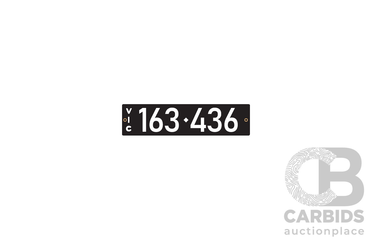 Victorian VIC 6 - Digit Heritage Number Plate 163.436