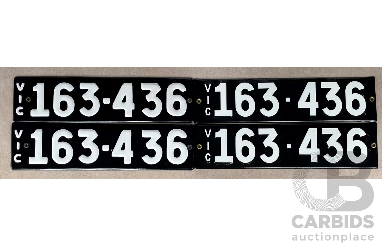 Victorian VIC 6 - Digit Heritage Number Plate 163.436