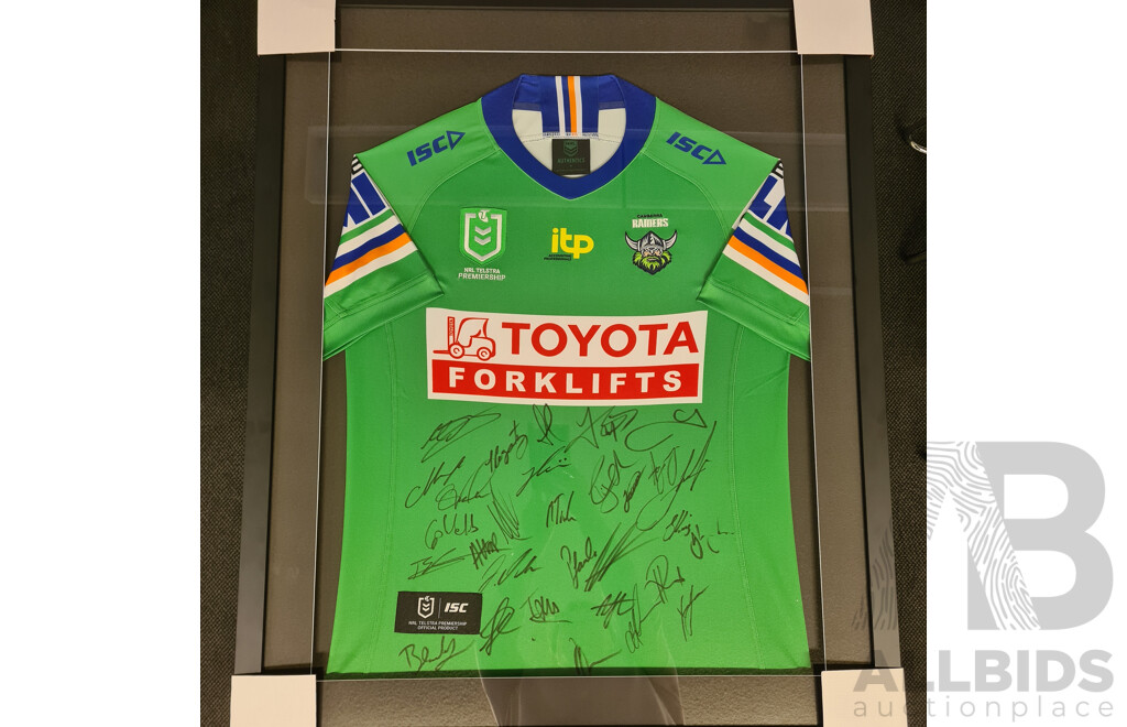 Framed Canberra Raiders 2023 Jersey - Signed
