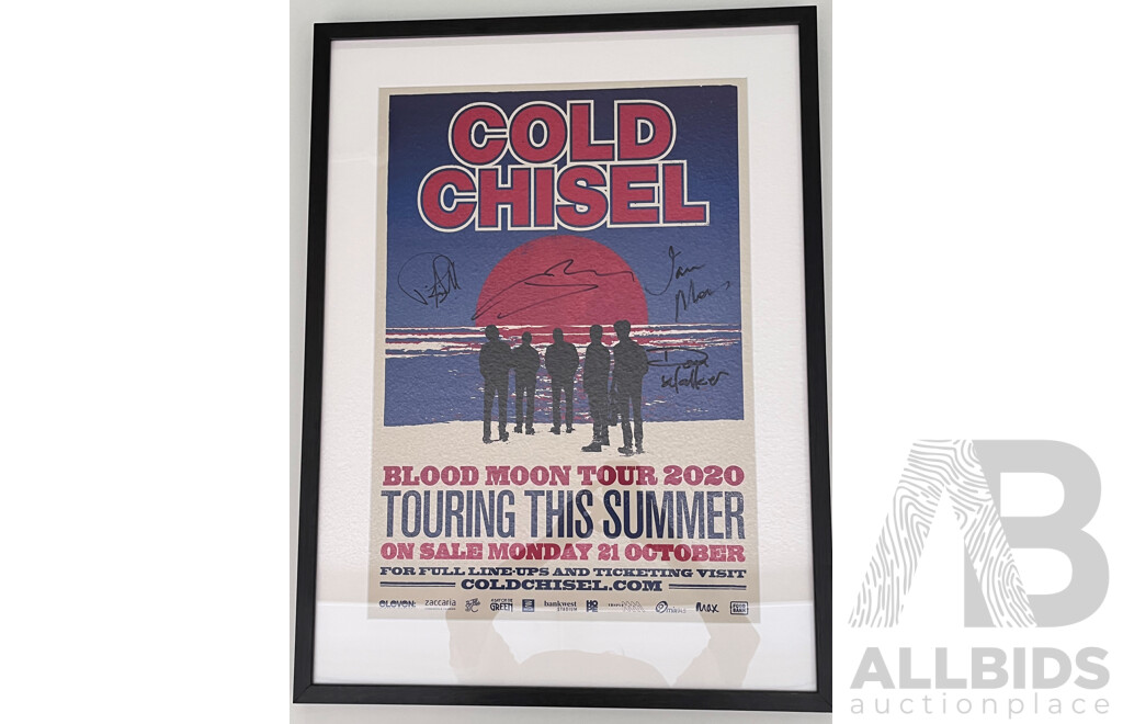 Framed Cold Chisel Tour Poster, CD & Stubby Holder - Donated by Jimmy Barnes!