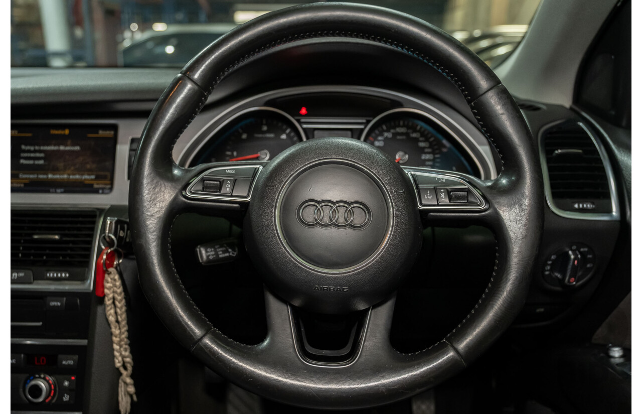 4/2014 Audi Q7 3.0 TDI Quattro S-Line Pack MY14 4d Wagon White 7 Seater Turbo Diesel 3.0L