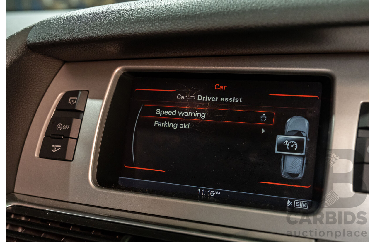 4/2014 Audi Q7 3.0 TDI Quattro S-Line Pack MY14 4d Wagon White 7 Seater Turbo Diesel 3.0L