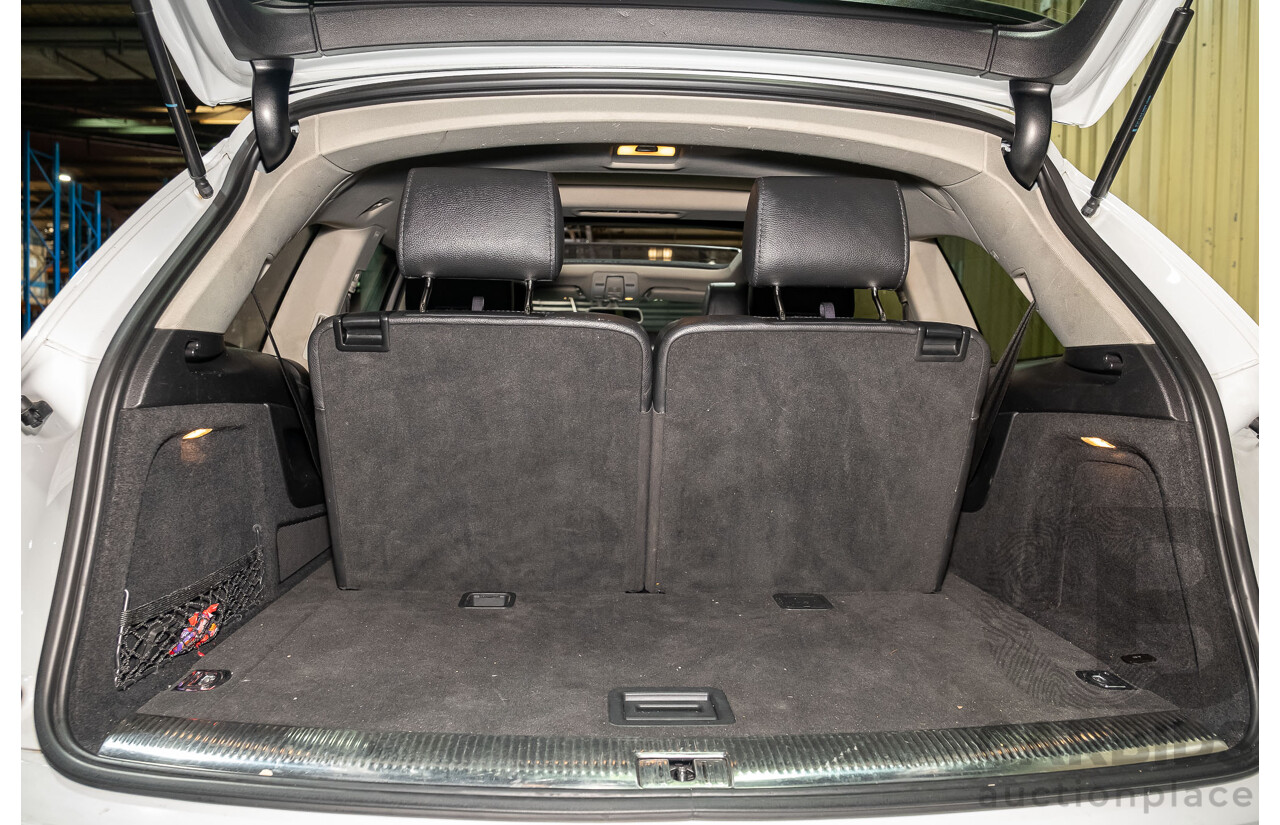 4/2014 Audi Q7 3.0 TDI Quattro S-Line Pack MY14 4d Wagon White 7 Seater Turbo Diesel 3.0L