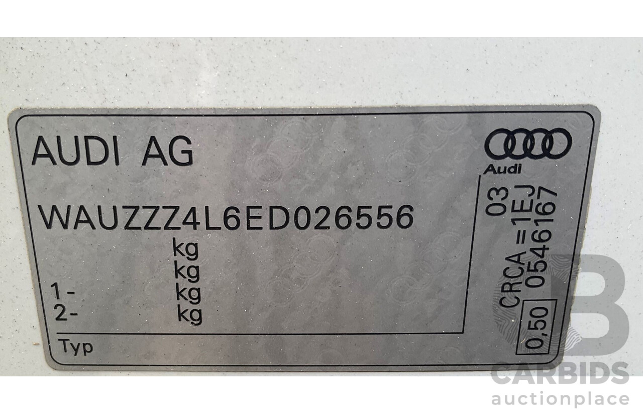 4/2014 Audi Q7 3.0 TDI Quattro S-Line Pack MY14 4d Wagon White 7 Seater Turbo Diesel 3.0L