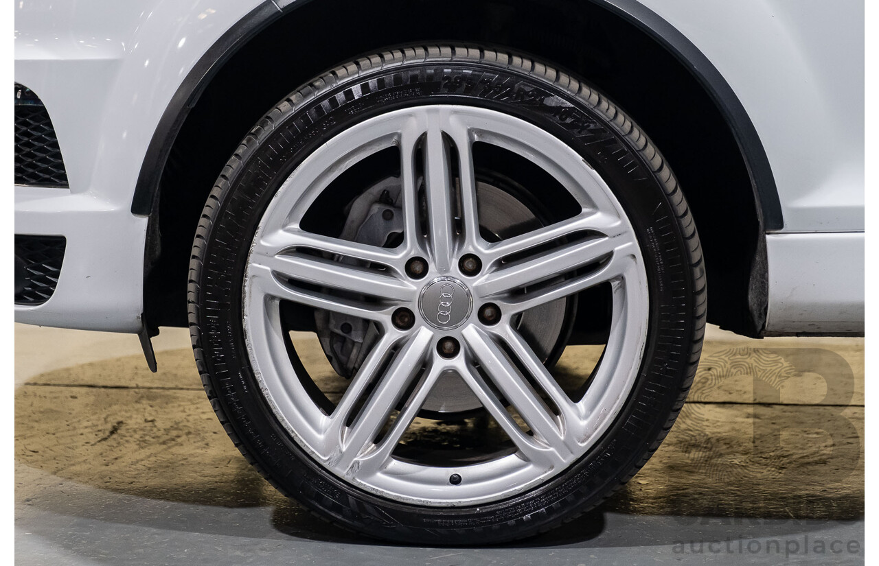 4/2014 Audi Q7 3.0 TDI Quattro S-Line Pack MY14 4d Wagon White 7 Seater Turbo Diesel 3.0L