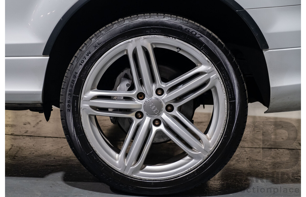 4/2014 Audi Q7 3.0 TDI Quattro S-Line Pack MY14 4d Wagon White 7 Seater Turbo Diesel 3.0L