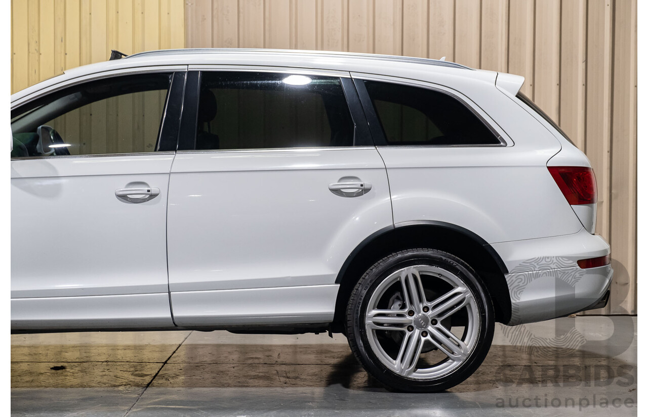 4/2014 Audi Q7 3.0 TDI Quattro S-Line Pack MY14 4d Wagon White 7 Seater Turbo Diesel 3.0L