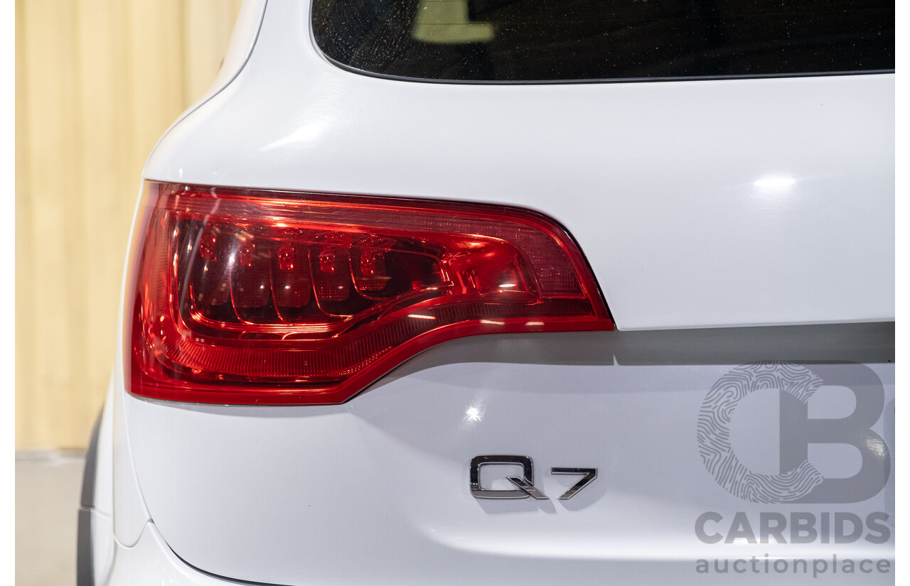 4/2014 Audi Q7 3.0 TDI Quattro S-Line Pack MY14 4d Wagon White 7 Seater Turbo Diesel 3.0L