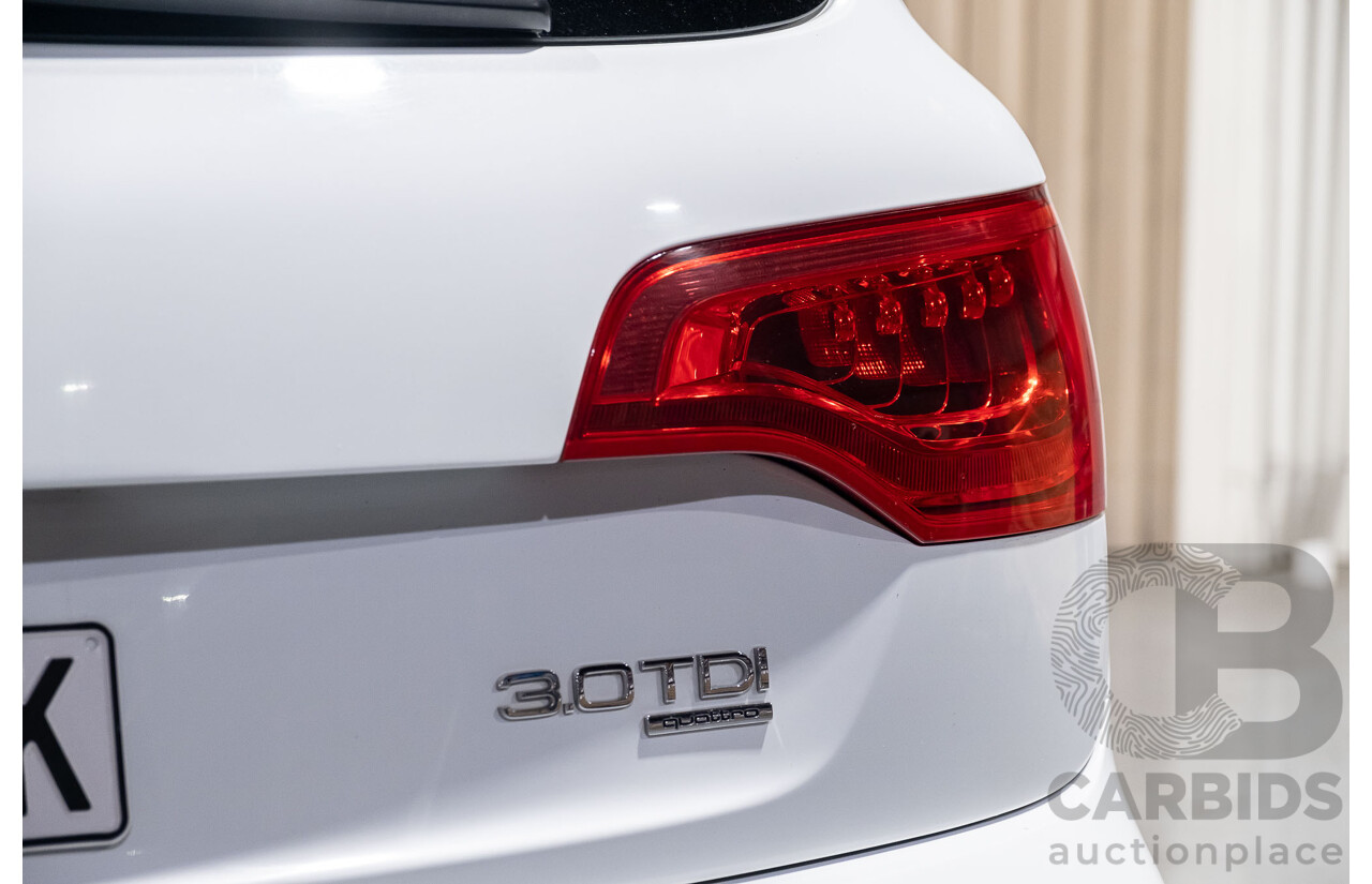 4/2014 Audi Q7 3.0 TDI Quattro S-Line Pack MY14 4d Wagon White 7 Seater Turbo Diesel 3.0L