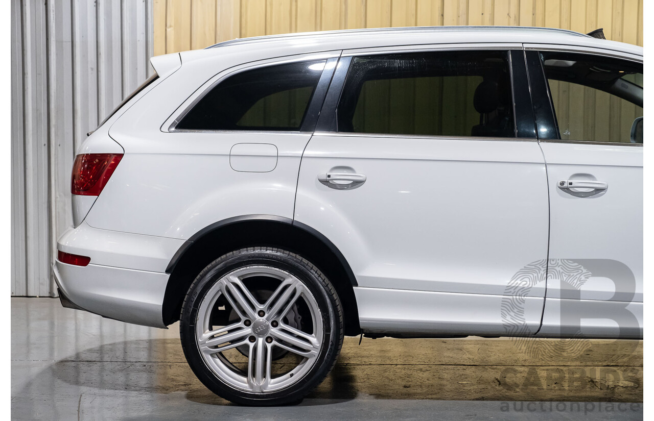 4/2014 Audi Q7 3.0 TDI Quattro S-Line Pack MY14 4d Wagon White 7 Seater Turbo Diesel 3.0L