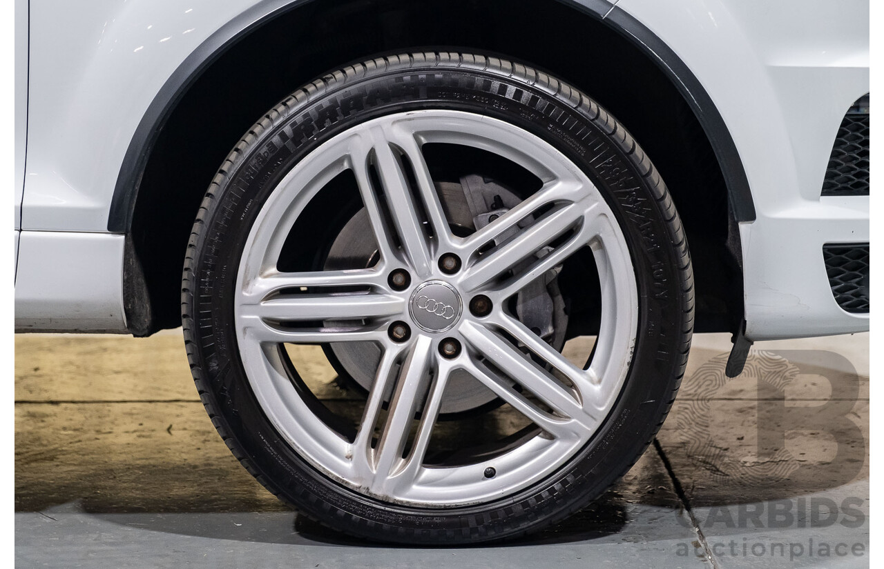 4/2014 Audi Q7 3.0 TDI Quattro S-Line Pack MY14 4d Wagon White 7 Seater Turbo Diesel 3.0L