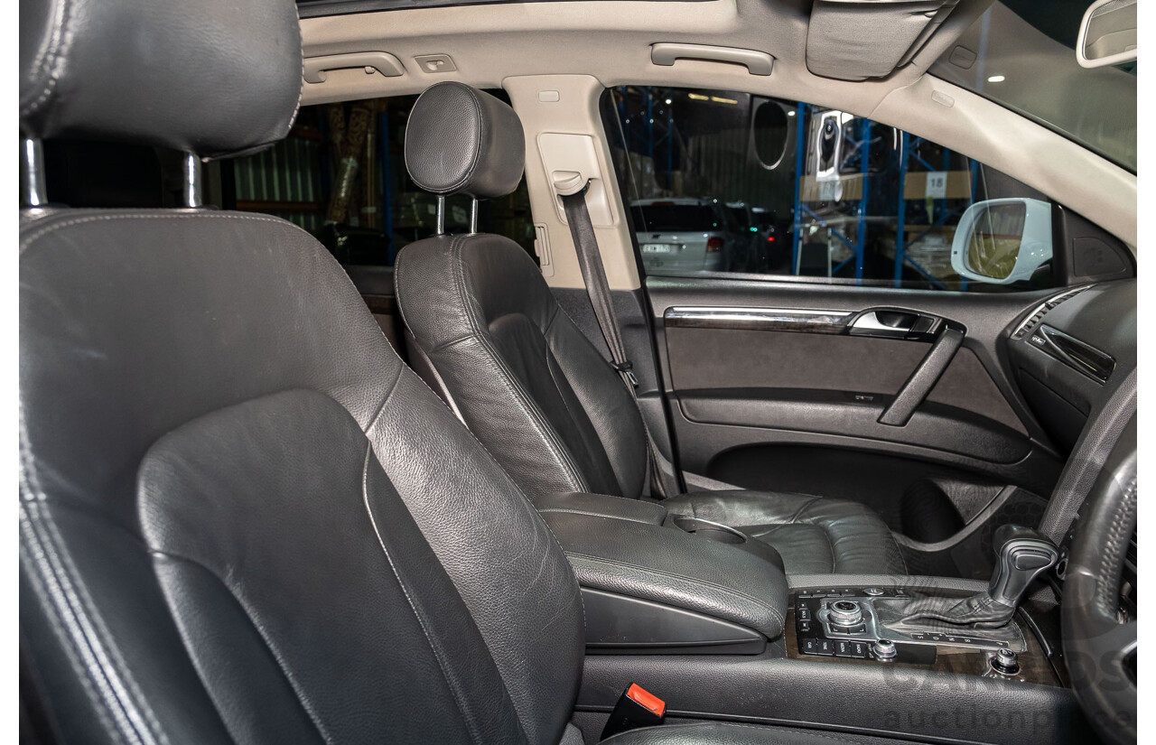 4/2014 Audi Q7 3.0 TDI Quattro S-Line Pack MY14 4d Wagon White 7 Seater Turbo Diesel 3.0L