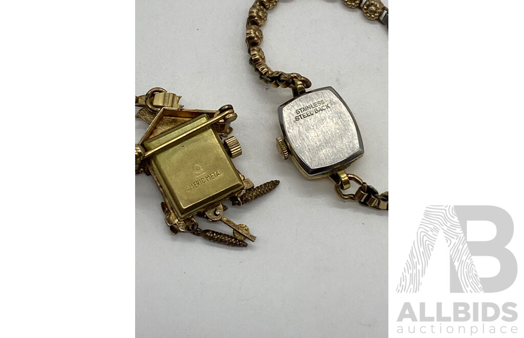 Unicorn 17 Jewel Incabloc Dainty Watch & Felicia 17 Jewels Incabloc 'Cuckoo' Clock Pendant